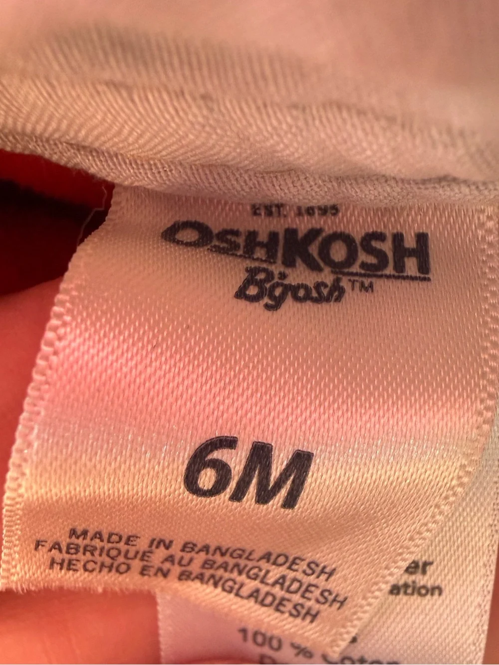 OshKosh BGosh Fleece Lined denim Overalls 6 months